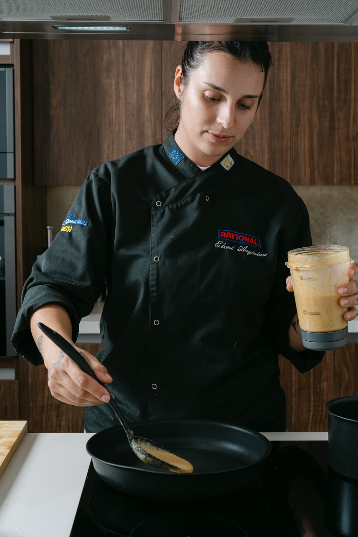 A Biotrofi chef cooking in a private kitchen